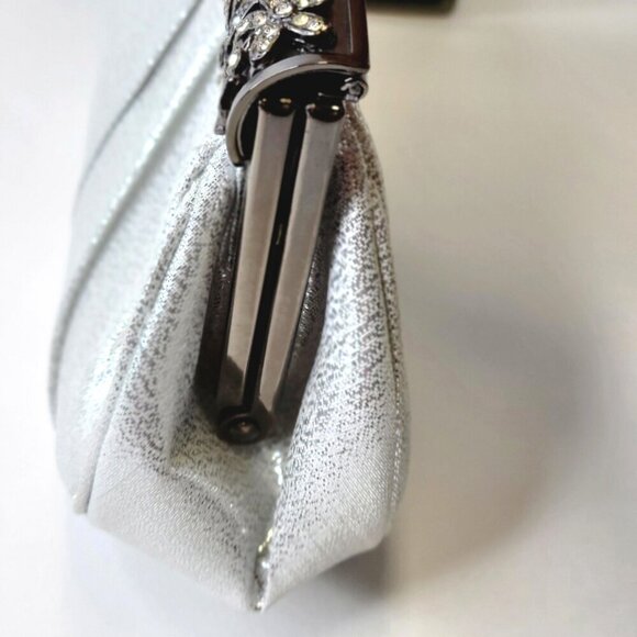 Metallic Silver Clutch Purse - Picture 13 of 15